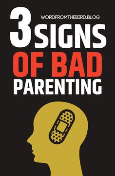 the cover of 3 signs of bad parenting, with an image of a man's head