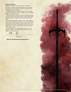 D&d Magical Items, Dnd Homebrew Greatsword, Dnd Scimitar Design, Greatsword Dnd, Dnd 5e Magic Greatsword, Magic Greatsword, Dnd Greatsword, Fantasy Greatsword, Dnd Stats