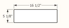 a drawing of a rectangle with measurements for each side and the width of it