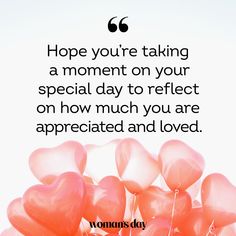 balloons with the words, hope you're taking a moment on your special day to reflect