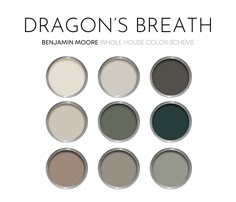 the color scheme for dragon's breath is shown in several different shades and sizes