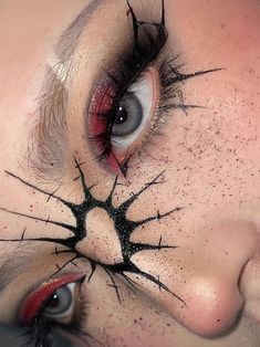 Spider Makeup, Punk Makeup, Cute Eye Makeup, Graphic Makeup, Rave Makeup, Swag Makeup, Alternative Makeup, Emo Makeup, Dope Makeup