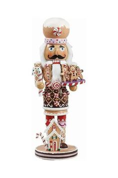 Shop For Kurt Adler 16-Inch Gingerbread Nutcracker C1027 Nutcracker Design Ideas, Chef Nutcracker, Gingerbread Nutcracker, Diy Nutcracker, Gingerbread Tree, Nutcracker Collection, Nut Crackers, Nutcracker Figures, Peppermint Candies