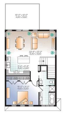 the floor plan for a small house