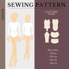 the sewing pattern for leotard base