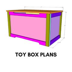 the toy box plans are shown with measurements