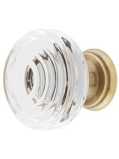 a glass door knob on a white background