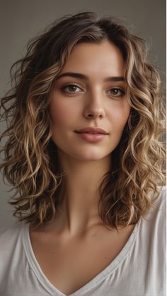 17 Medium Length Hair with Layers – Stylish Hair Ideas Medium Length Brown Curly Hair, Naturally Wavy Short Hair, Wavy Haircuts Medium, Cuts For Curly Hair, Mid Length Curly Hairstyles, Wavy Layered Hair, Shoulder Length Hair Cuts With Bangs, Curly Cut, Medium Length Wavy Hair