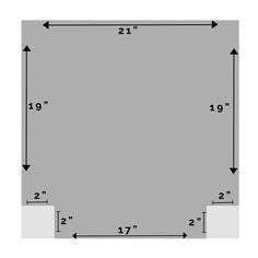 an area with measurements for the floor