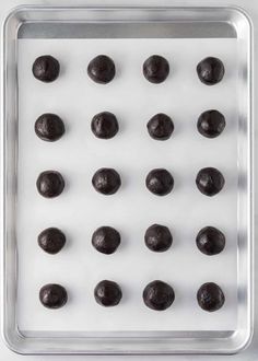 an image of chocolates in a tray ready to be baked into the oven for baking