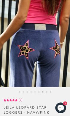 #stars #babbleandgoose #joggers Gold Tips, Skin Essentials, Y2k Vibes, Contrasting Trim, Printed Joggers, Hot Iron, Star Design, At Midnight, Leopard Pattern