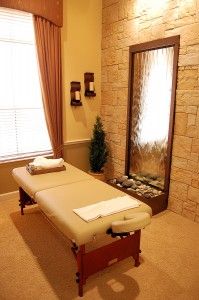 "How To Create A Comfortable Massage Environment" Article.  Love the flat water fountain on the wall! Diy Massage, Remedial Massage