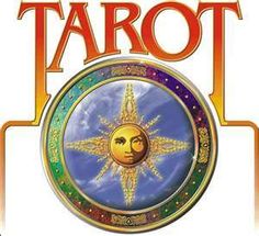 the book cover for tarot, with an image of a sun and moon on it