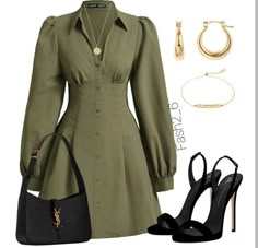 Green Church Outfit, Everyday Fashion Outfits, Effortlessly Chic Outfits, Classy Work Outfits, Stylish Work Outfits