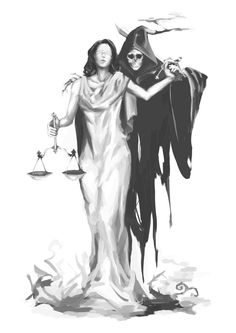 Injustice Tattoo Ideas, Lady Justice Drawing, Lady Justice Scales, Lady Justice Art, Ship Tattoos, Grim Reaper Tattoo