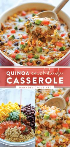 quinoa enchilade casserole is an easy and delicious dinner