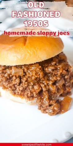 Homemade Sloppy Joe Sandwiches is the old-fashioned school cafeteria lunch you know and love! These classic loose meat sandwiches are the comfort food recipe you need on a busy evening. Sloppy Joes are perfect for hosting a potluck dinner or church picnic. The Best Sloppy Joes start with a homemade sauce, and leaves the canned manwich on the shelf! Sloppy Joes From Scratch, Homemade Sloppy Joe Sauce, Sloppy Joe Recipe Easy, Homemade Sloppy Joe Recipe, Sloppy Joes Easy, Homemade Sloppy Joes, Sloppy Joes Recipe, Sloppy Joe, Quick Weeknight Meals