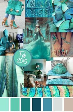 blue and green color scheme for fashion