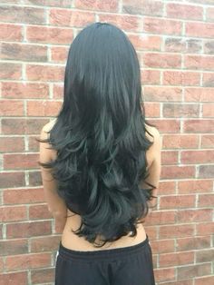 Hairstyles For Layered Hair, Hair Stylies, Haircuts Straight Hair, Long Black Hair, Long Layered Hair, Haircuts For Long Hair, Cut My Hair, Beautiful Long Hair