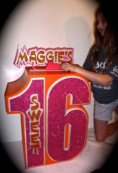 Maggie's Sweet. Gift card money box for Maggie's Sweet 16 party with a slit in the top for gift cards. Money Box Diy, Sweet Sixteen Themes, Beach Theme Candles, Sweet 16 Decor, Sweet Sixteen Party Ideas, 16th Birthday Party Ideas, 16 Birthday Ideas, Super Sweet 16, 16th Birthday Ideas