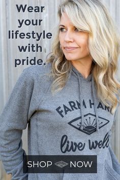 UNISEX Farm Hard, Live Well Hoodie - Nickel There's a lot to be said about the people working day in and out producing food and fiber for the world. This represents the hard work farmers put in. Comfortable and cute, if you buy this hoodie, you won't want to take it off. In fact, you might want to buy two - one to sleep in and one to wear. It's that amazingly soft. A Life Well Lived, Green Acres, Leather Crafts, Handmade Kitchens, Life Well Lived, Living Well