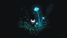 a pixel art style image of an animal in the dark