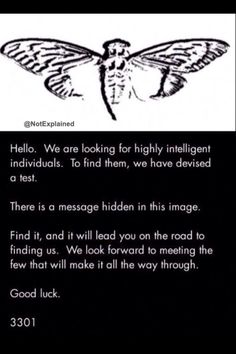 a black and white photo with an image of a moth on it's back