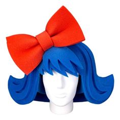 This Wig with Large Bow will definitely make you stand out at your next Party, Hora Loca, Wedding, Corporate Event, Birthday, Quinceanera, or Halloween Party! It can be used as a wedding hats, top hats, photo booth props, or a party favor. Funny Wigs Hilarious, Pantomime Dame, Funny Wigs, Foam Wigs, Christmas Elf Costume, Bows For Sale, Foam Party, Wig Party, Crazy Hats