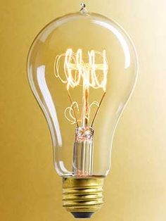 a light bulb with the word hello written on it is shown in front of a yellow background