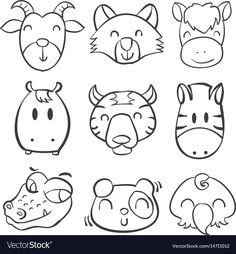 animal symbol head drawing outline Animal Head Drawing, Animal Symbol, Head Drawing, Easy Animals, Animal Symbolism, Drawing Heads, Animal Pins, Drawing Step, Animal Head