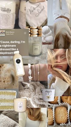 a collage of photos with different items and words on them, including soaps