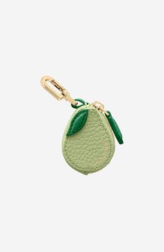 The delicious new way to personalise. Crafted using upcycled offcuts from our signature full-grain leather, The SABREMOJI Fruit Charm securely attaches to an infinity of accessories including handbags, garment tags and keys. Designed in five limited edition seasonal fruits, it safeguards the Apple AirTag through perfect fitment and a high polish brass zipper to prevent internal movement. Tag and track your valuables or secure small valuables and coins — it’s new-look statement personalisation. C Bag Accessories Charm, Leather Bag Charm, Cherry Bag Charm, Fruit Charm Necklace, Bag Styling, Cute Keychains, Seasonal Fruits, Fruit Leather, Apple Airtag