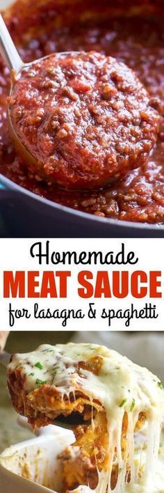 homemade meat sauce for lasagna and spaghetti