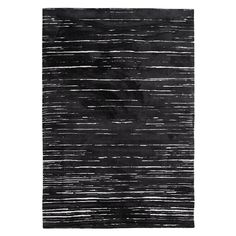 a black and white rug on a white background