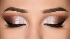 Glam Smokey Eye Makeup, Bridal Smokey Eye Makeup, Sparkly Eye Makeup, Make Up Sposa, Bronze Eye Makeup, Wedding Eyes