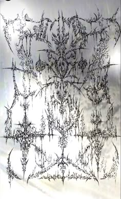 an artistic drawing with vines on it