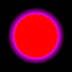 an image of a red circle with purple light in the middle on a black background