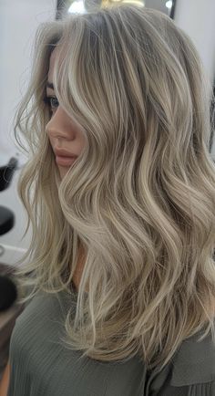 Blonde With Balayage Highlights, Winter Blond Balayage, Natural Blonde With Dimension, Platinum Blonde On Brown Hair, Dusky Blonde Hair, Ask Blonde Balayage, Natural Blonde With Balayage, Blonde With Contrast, Lowlight Balayage On Blonde