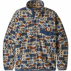 For Sale: PATAGONIA Synchilla Protected Peaks Oatmeal White Blue Yellow Red Fleece * This Synchilla is Brand New with Tags and is from the Fall 2019 Patagonia Catalog. It is in the Protected Peaks pattern and in the Multi Big Oatmeal White color-way. Grab it while you can! Size: MEDIUM ***All Measurements are in INCHES, and were taken with the clothing item laying flat. Shoulder: 20 Inches (Shoulder Seam to Shoulder Seam, measured directly across) Chest: 23.5 Inches (Pit to Pit, measured directl Granola Fits, Patagonia Style, Patagonia Fleece Pullover, Patagonia Outfit, Western Prints, Country Jackets, Hiking Outfits, Western Clothes, Quoi Porter