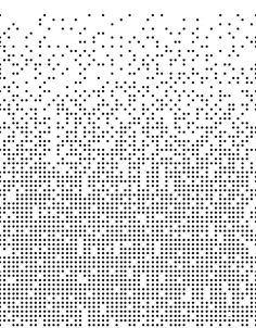 a black and white dotted background with small dots on the bottom half of the image