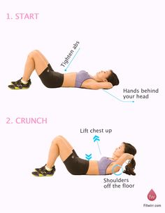 a woman is doing exercises for her stomach