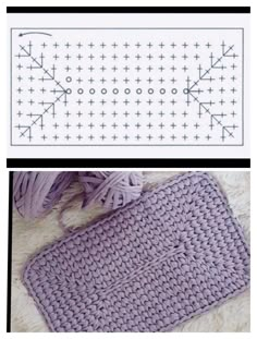 crochet patterns for knitting, including the top and bottom part of an afghan