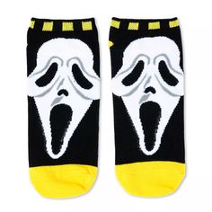 Face Socks, Spencers Gifts, Stylish Socks, Ghost Face, Ghost Faces, Black Horse, Christmas Stocking Stuffers, No Show Socks, Suit Up