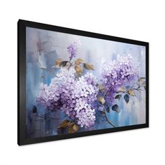 a painting with purple flowers on it