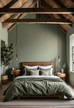 29 Sage Green Bedroom Ideas to Transform Your Space into an Oasis Sage Green Bedroom Ideas, Olive Green Bedrooms, Sage Bedroom, Green Bedroom Walls, Green Bedroom Ideas, Green Bedroom Decor, Green Accent Walls, Earthy Bedroom, Sage Green Bedroom