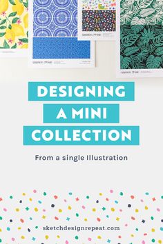 the front cover of designing a mini collection from a single illustration to an art project