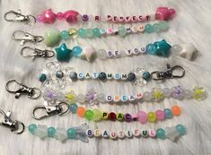 Beaded cute sayings  keychain Cute Sayings, Keychain Cute, Backpack Charm, Girls Gift, School Items, Cat Mom, Cute Quotes, Girl Gifts, Dog Mom