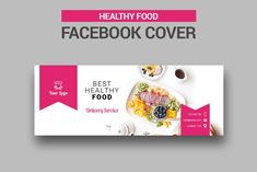 the facebook cover is designed to look like it has food on it