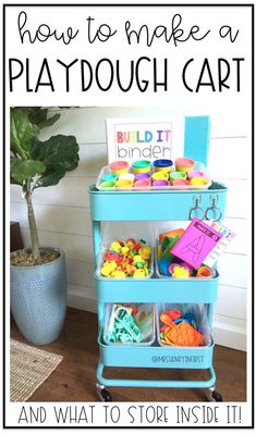 a playdough cart and what to store inside it