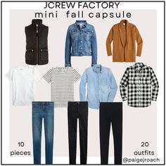 Capsule Wardrobe Jcrew, 10 Item Wardrobe Fall, Fall Capsule Wardrobe 2023 Travel, Washington Dc Outfit Fall, Navy Wardrobe, 10 Piece Capsule Wardrobe, Fall Capsule Wardrobe 2023, 10 Piece Wardrobe, Chambray Shirt Outfits